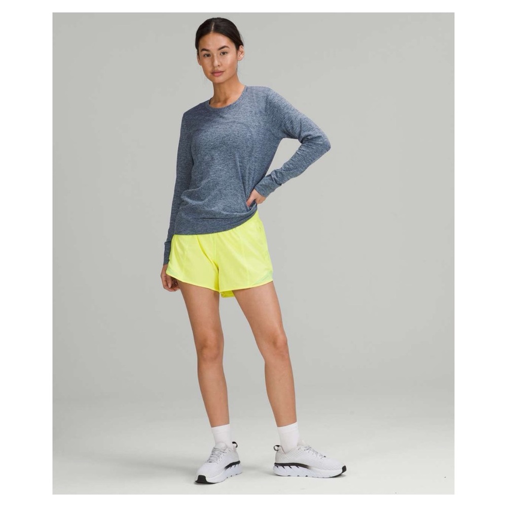 Lululemon Swiftly Relaxed Long Sleeve Shirt True Navy/Blue Linen 10